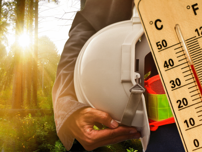 Safety alert working in extreme heat